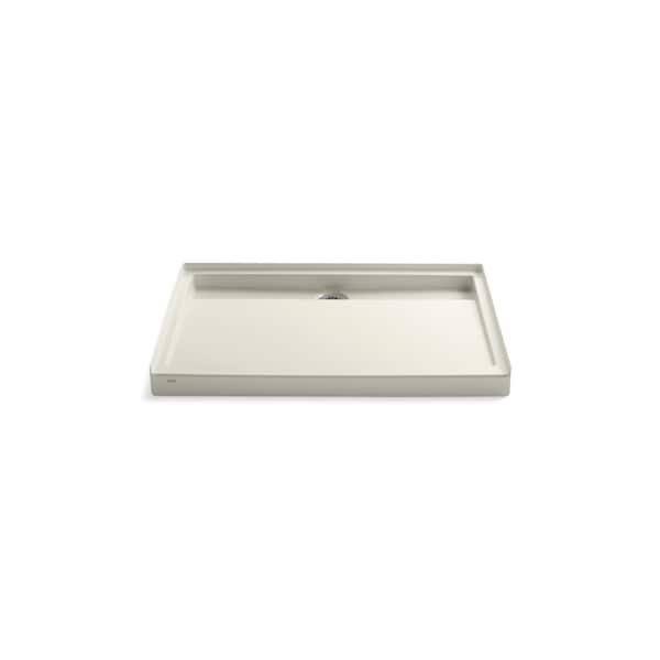Groove 48" X 36" Single Threshold Rear Center Drain Shower Base